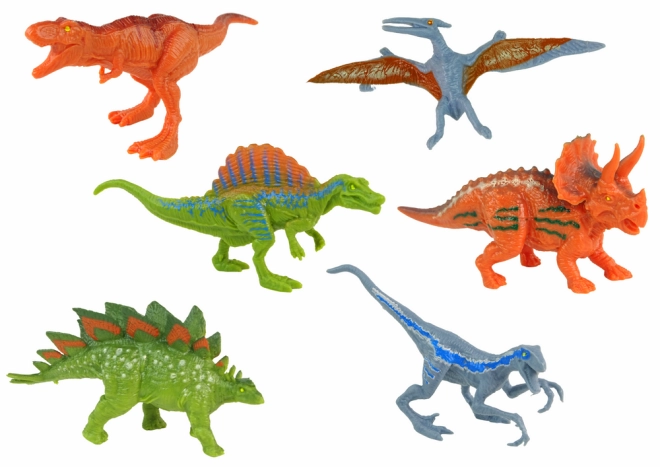 Bunte Dinosaurier und Hubschrauber