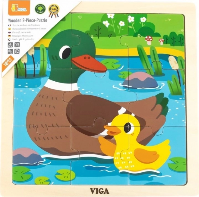 Wooden Duck Puzzle for Kids - 9 Pieces