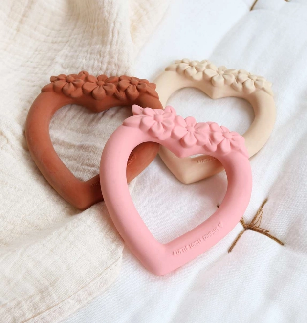 Natural Rubber Heart Teether