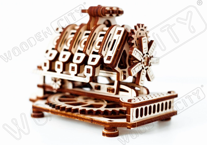 Wooden 3D Puzzle V8 Engine