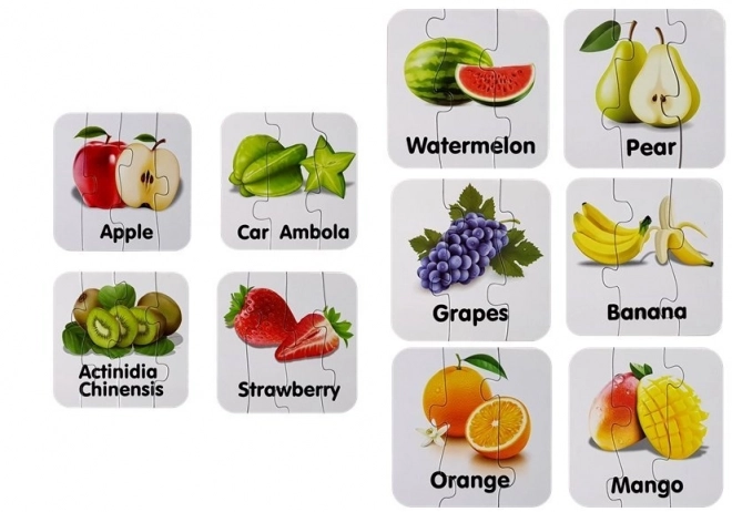 Educational Fruit Puzzle with 10 Connections