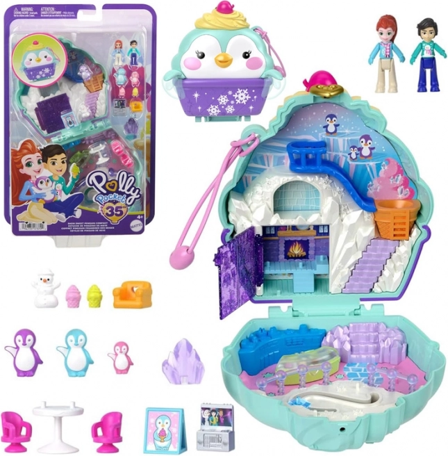 Polly Pocket Compacte IJswoning met Pinguïns