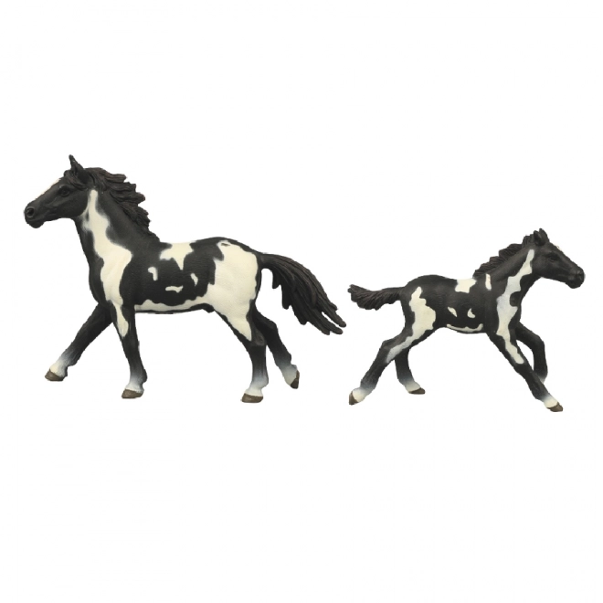 Horse and Foal Set with Enclosure