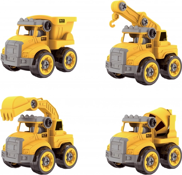 Screw-Together Construction Vehicle Set