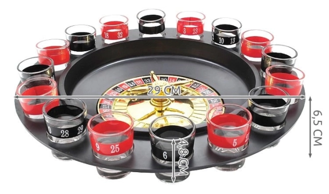 Party Roulette Game Set with Shot Glasses