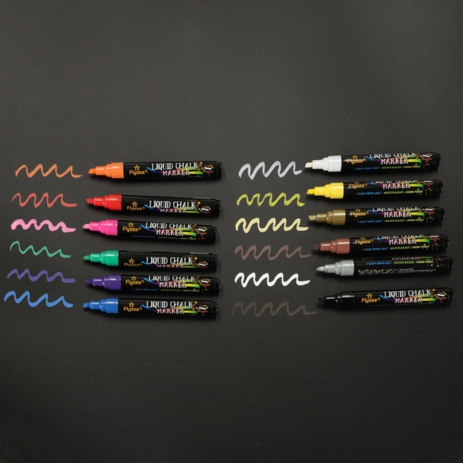 Chalk Markers for Windows and Boards 12 Pack