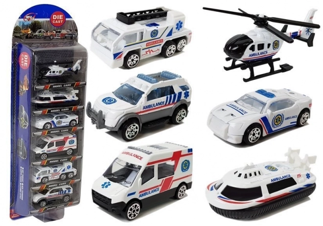 Toy Vehicle Set Ambulance Rescuer Mini Cars