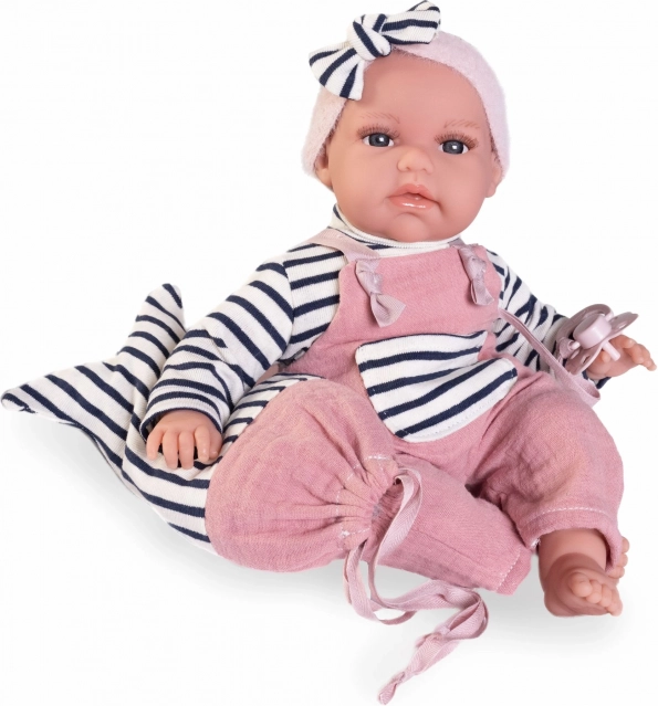 Poupée réaliste bébé Antonio Juan Toneta avec sons et corps en tissu doux - 34 cm