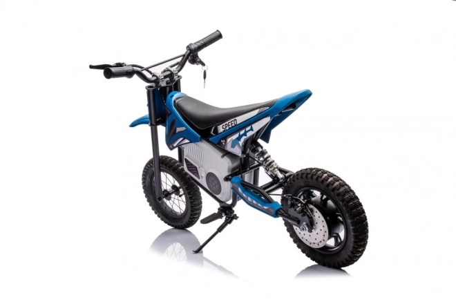 Battery-Powered Blue Kids Motocross Bike