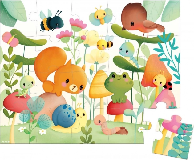 Cheerful garden scene