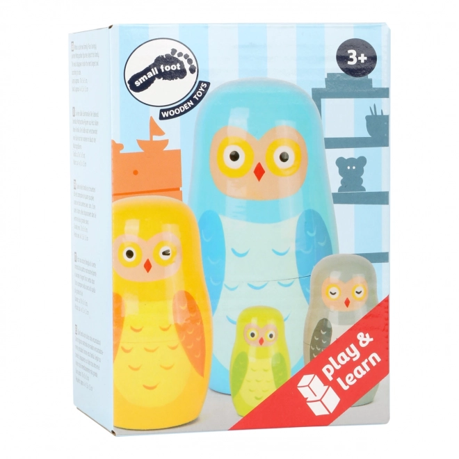 Small Foot Owl Family Matryoshka