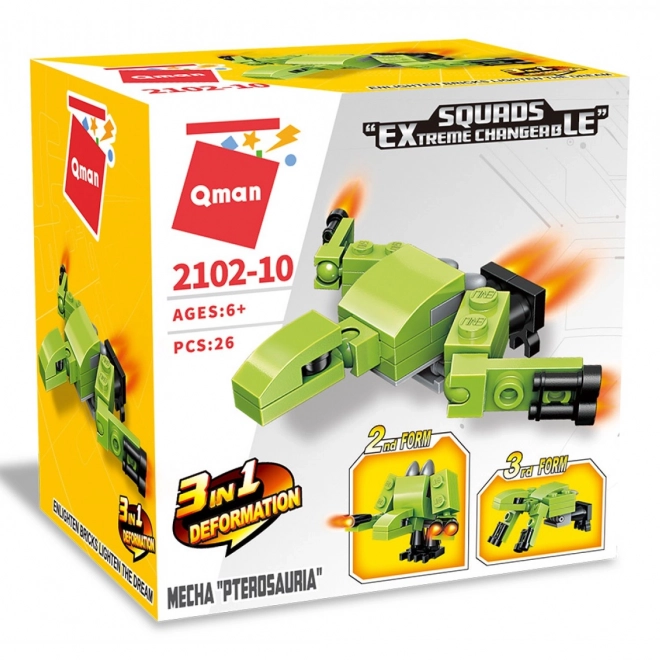 Qman Squros Extreme Changeable 3-in-1 Robot Toy Set