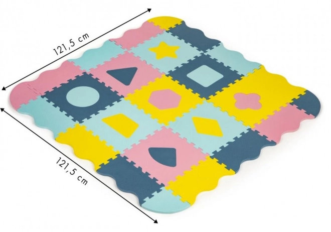 Foam Puzzle Play Mat Pastel Shapes with Borders