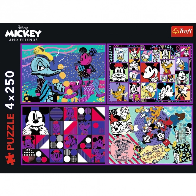 Mickey Mouse Puzzle Set 4x250 Pieces