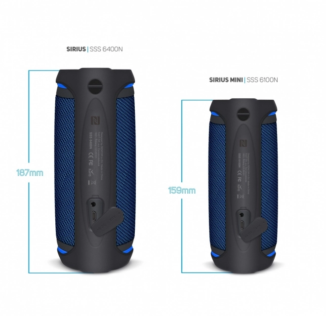 Speaker Bluetooth con NFC e TWS, IPX6 Blu