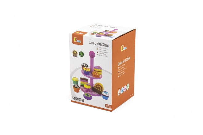 Wooden Dessert Play Set with Stand