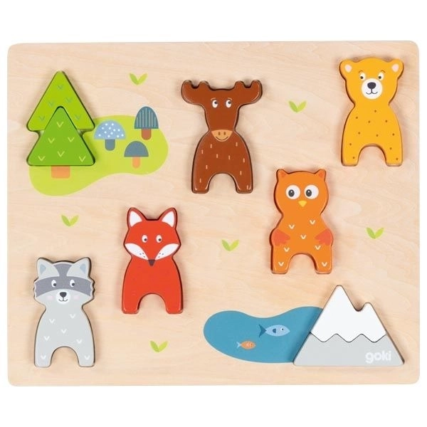 3D Forest Animals Puzzle