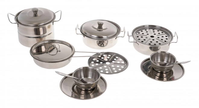 Children's Metal Cookware Set with Accessories