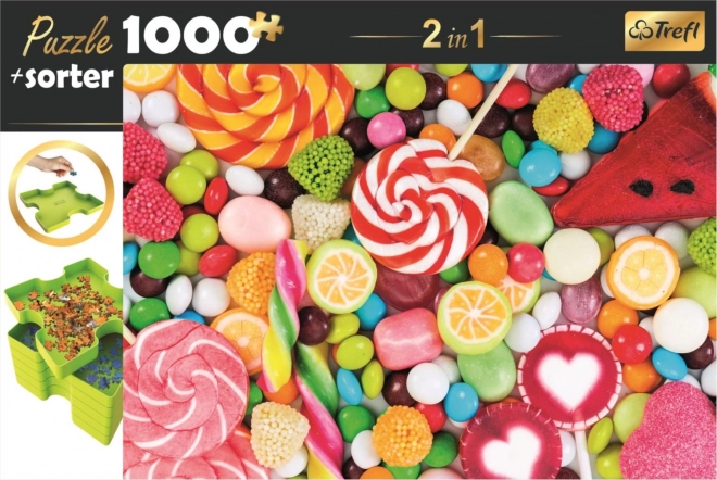 Trefl Puzzle with Sorter 2-in-1 Sweets 1000 Pieces