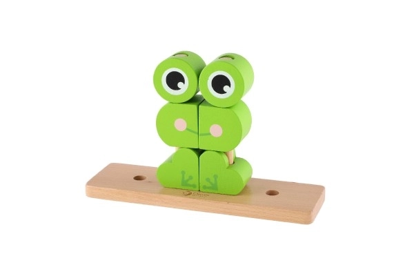 Wooden Frog Puzzle Playset