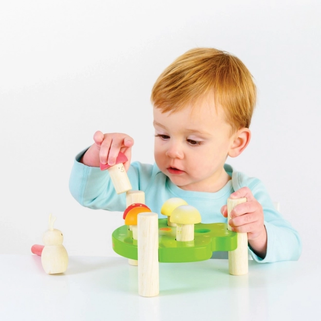 Wooden Tapping Toy Happy Mushrooms