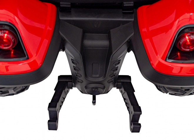 Traktor s přívěsem červený