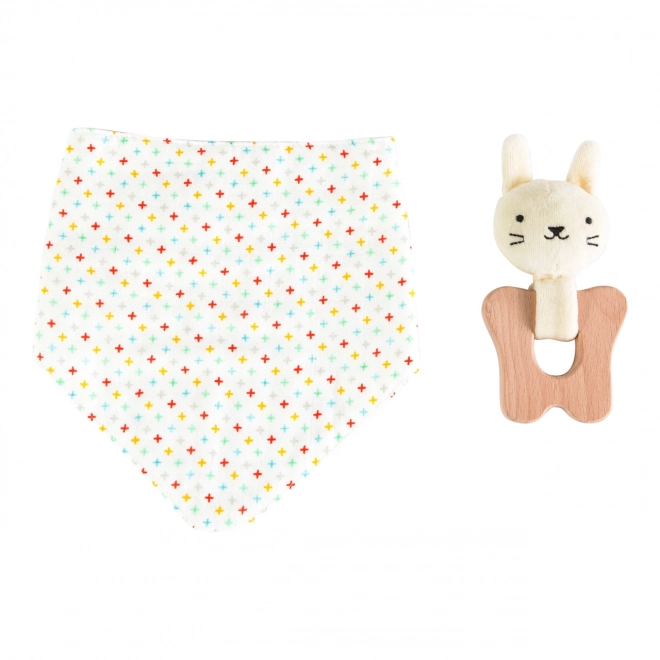 Baby Bunny Teether and Bib Set