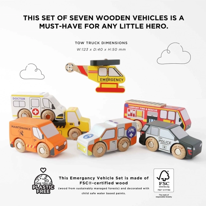 Le Toy Van Rescue Vehicle and Helicopter Set