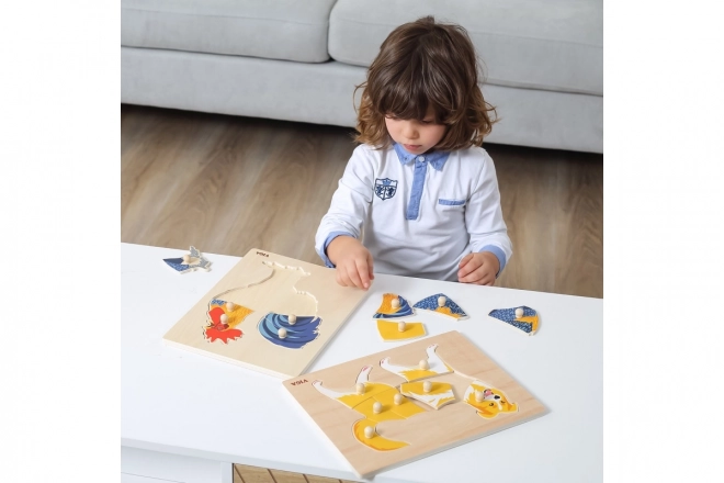 Wooden Montessori Puzzle - Rooster