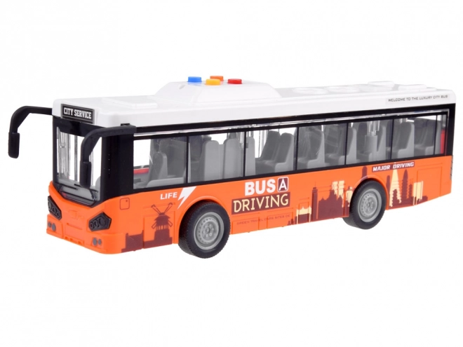 Large Orange Toy Bus with Lights and Sounds