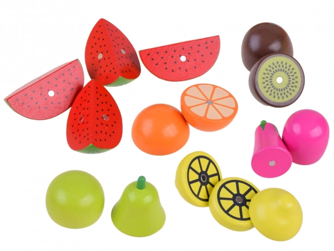 Large Wooden Fruits and Vegetables Set for Cutting