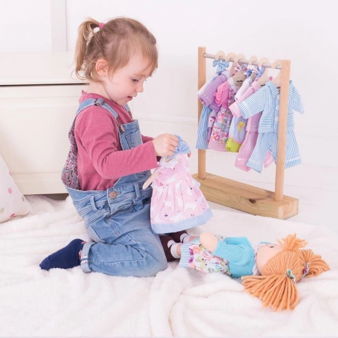 Wooden Doll Clothes Rack