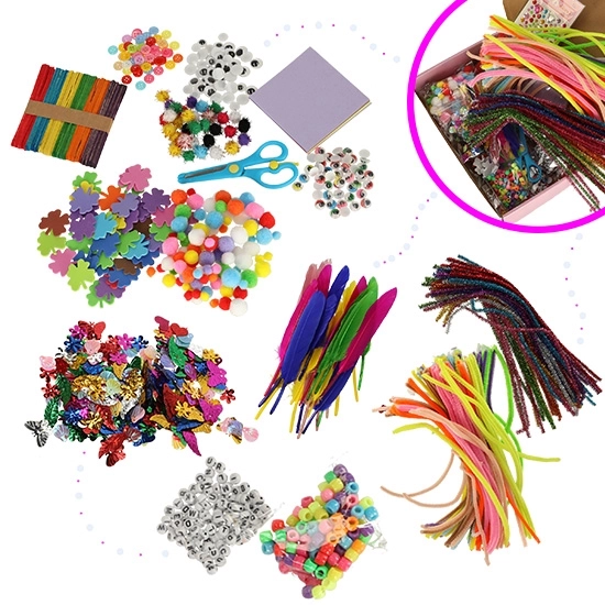 Creative Craft Set for Kids - 1200 Pieces