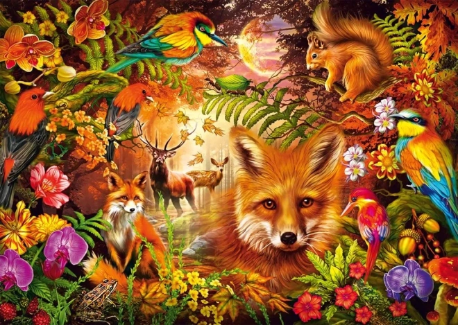 Puzzle Cvijeće, Krzno i Perje 1000 dijelova