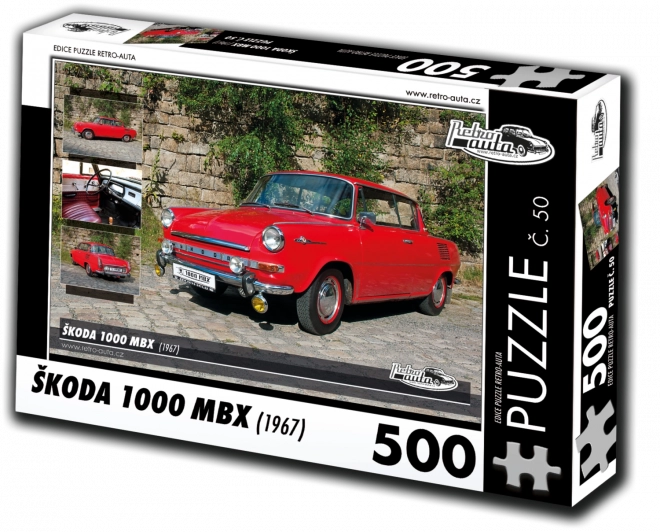 Retro Cars Puzzle Škoda 1000 MBX 1967 500 Pieces