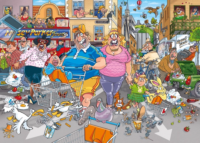 Jumbo Puzzle Wasgij: Follia in via centrale 1000 pezzi