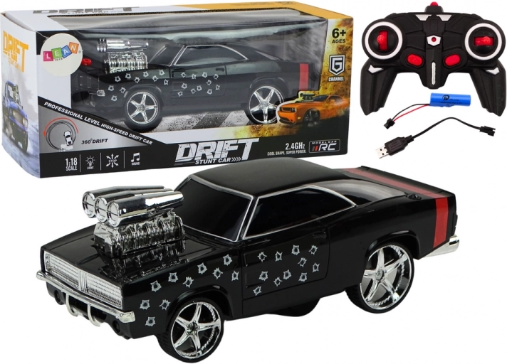 Daljinski upravljani 1:18 Drift 360 Svjetla Zvukovi crna