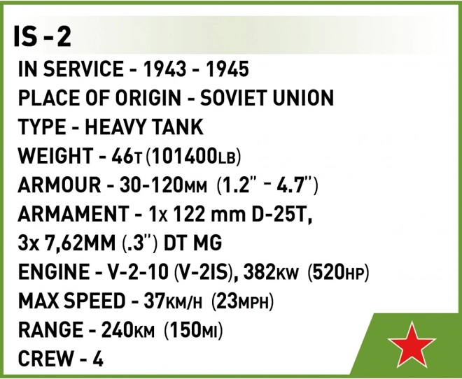 Heavy Tank IS-2 Building Set