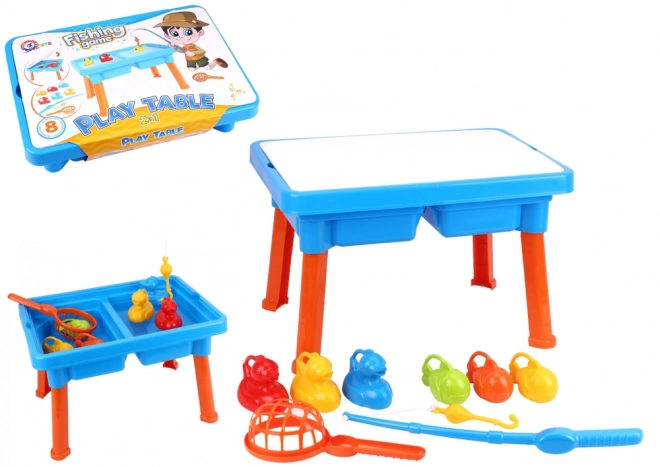 Educational 2-in-1 Activity Table and Fishing Game