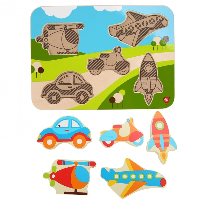 Lucy & Leo Wooden Transport Puzzle