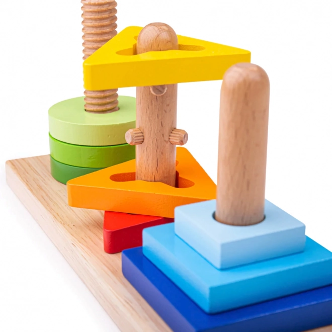 Bigjigs Toys Shape and Spin Wooden Toy