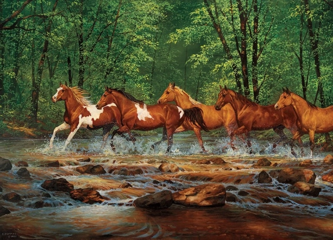 Puzzle Gallop in Spring Creek 1000 pieces