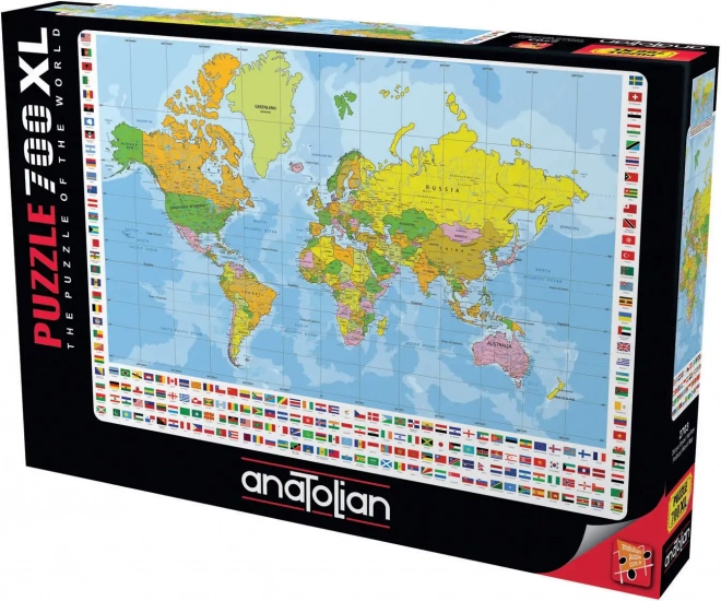 Anatolian puzzle political world map XL