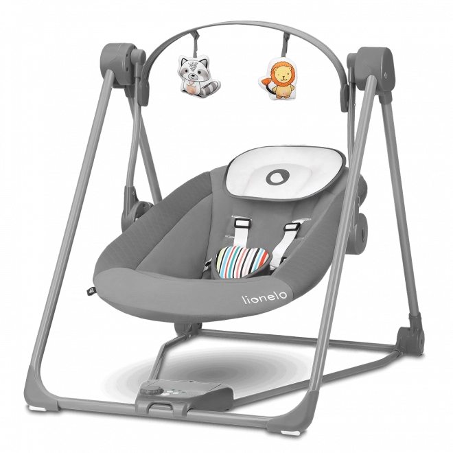 Lionelo Baby Rocking Chair Otto in Pink – Grey Concrete