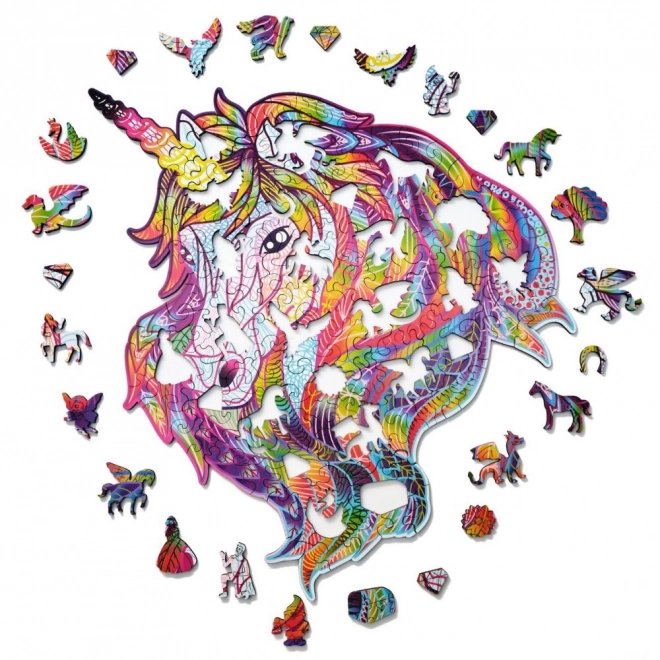 Wooden Rainbow Unicorn Puzzle