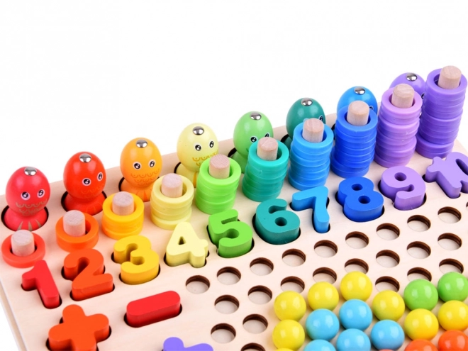 Wooden Counting Learning Puzzle Set