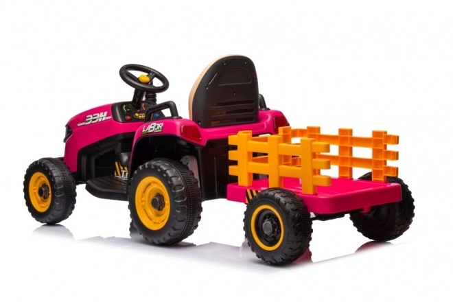 Battery Operated Pink Tractor