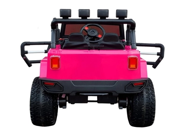 Pink Battery-Powered Car with Remote Control and Leather Seats