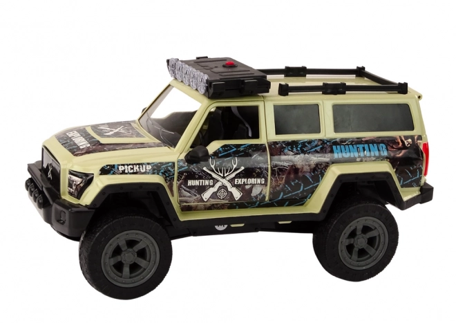 Off-Road Hunter Adventure Vehicle with Bear and Sound Effects