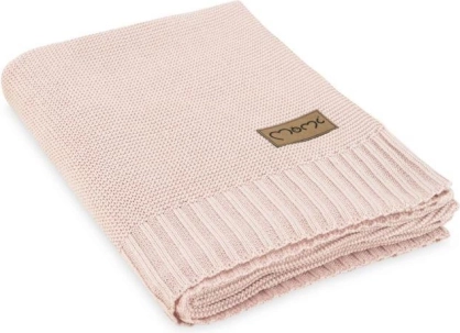 MoMi HUG Knitted Baby Blanket Pink